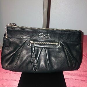 Coach Black Leather Clutch